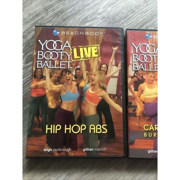 2 Yoga Booty Ballet workout exercise fitness DVD lot Hip hop abs & Cardio Cabare - Picture 2 of 10